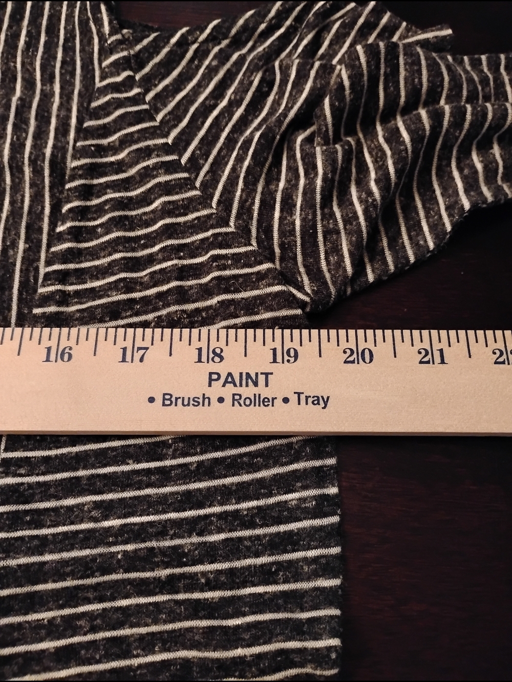 Cato Black with White Pinstripe Cold-Shoulder Top - Picture 6 of 7
